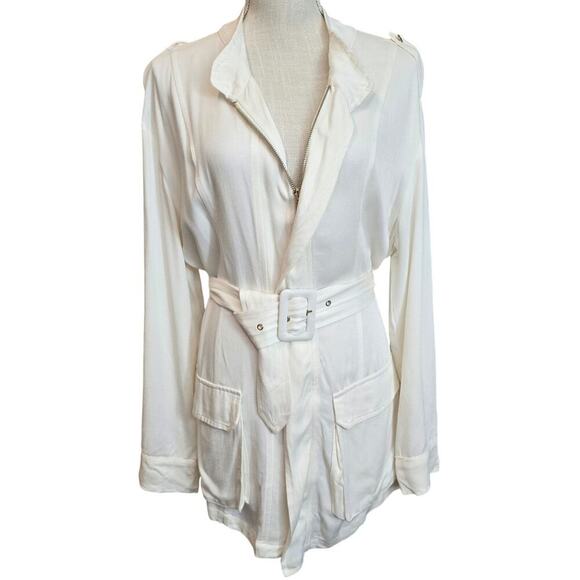 JLuxabel NWT Zip-up Cream Jacket Dress Sz Small - Picture 1 of 15